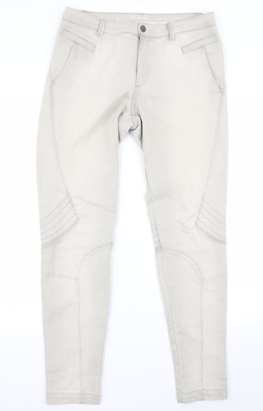Preworn Womens White   Trousers  Size 14 L21 in
