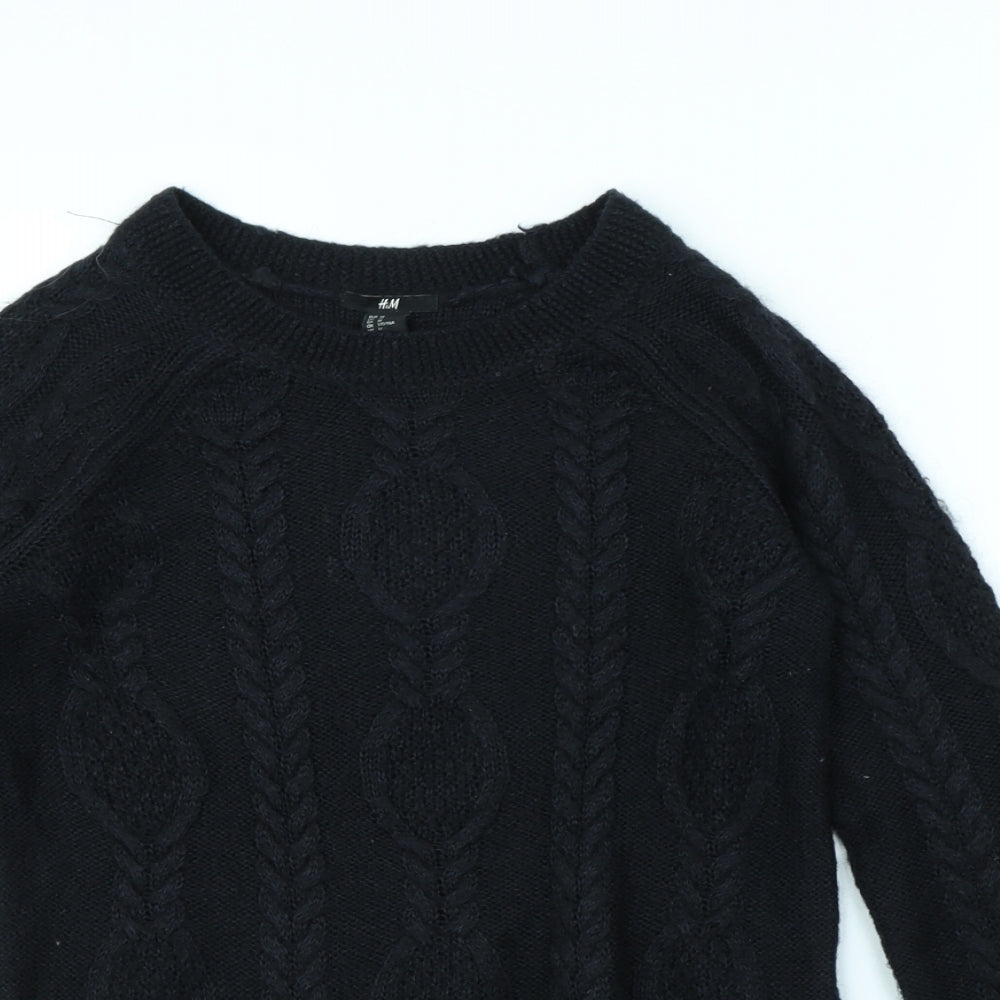 H&M Womens Black   Pullover Jumper Size M