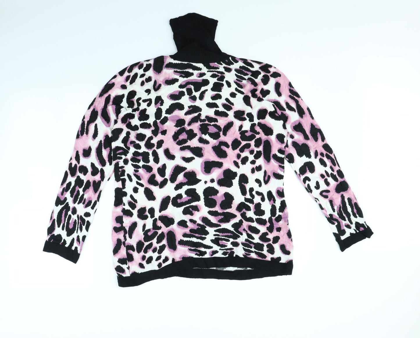 Sky Womens Pink Animal Print  Pullover Jumper Size 4