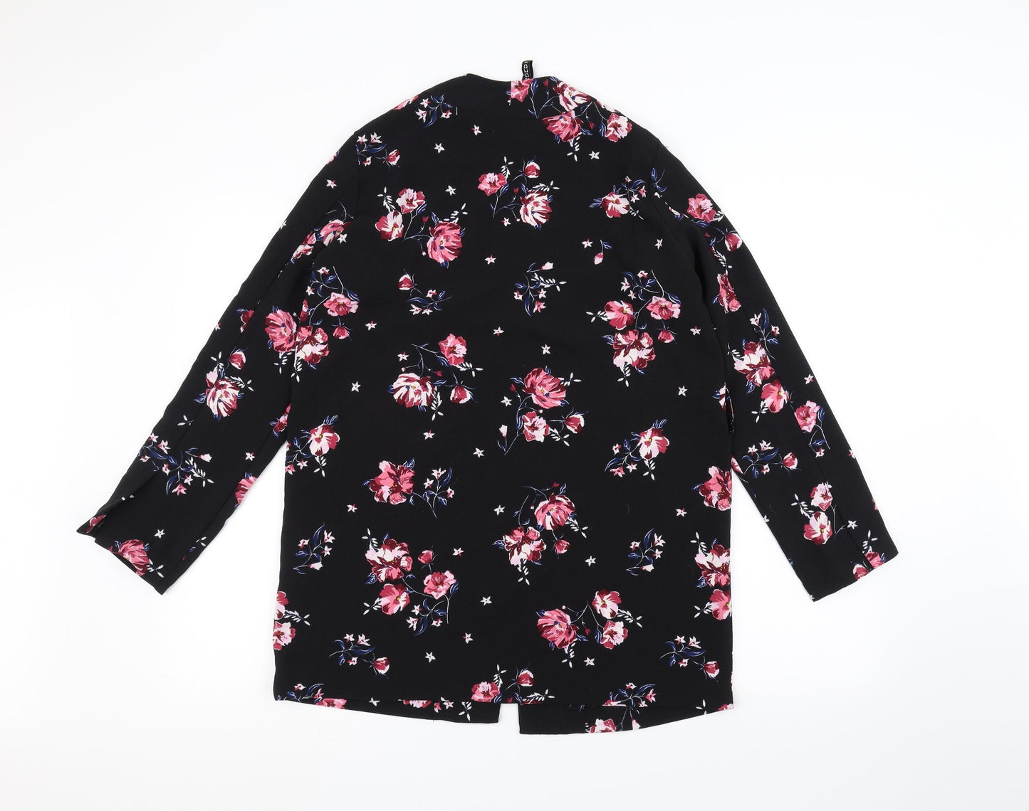 H&M Womens Black Floral  Jacket Coatigan Size S
