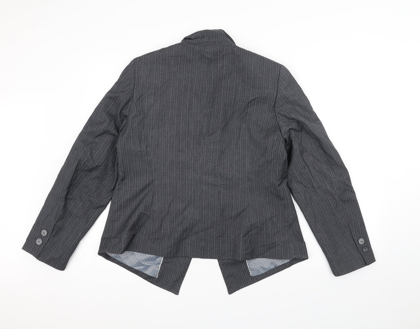Marks and Spencer Womens Grey Striped  Jacket  Size 16