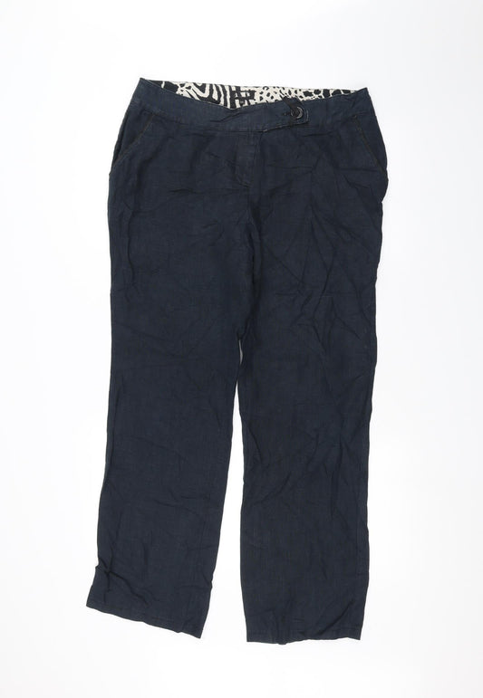 Preworn Womens Blue   Trousers  Size 14 L26 in