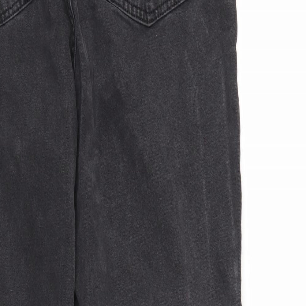Denim & Co. Womens Black  Denim Straight Jeans Size 12 L27 in