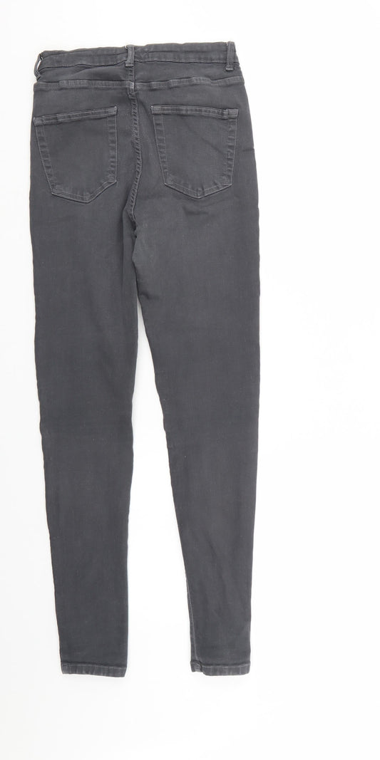 Denim & Co. Womens Grey  Denim Skinny Jeans Size 12 L29 in - Elastic Waist