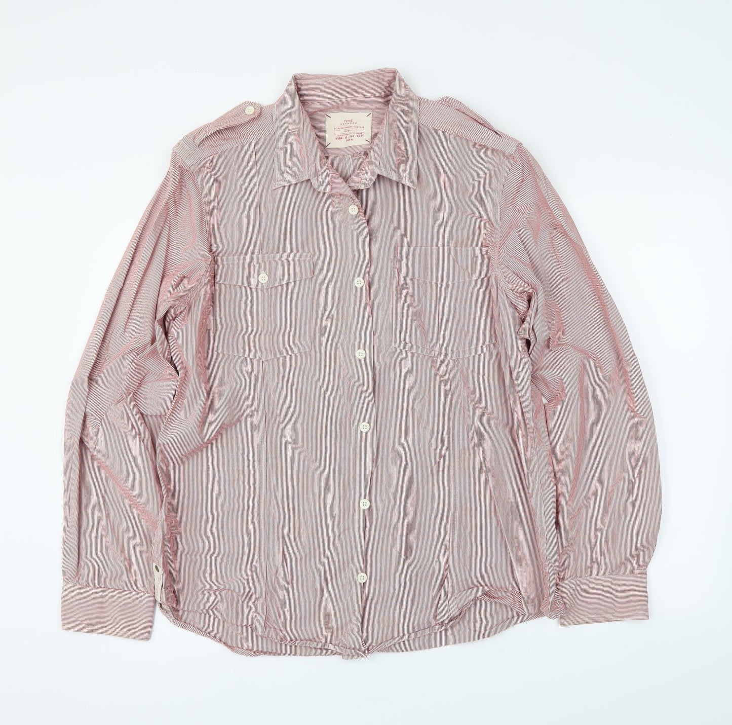 NEXT Mens Red Striped   Button-Up Size XL