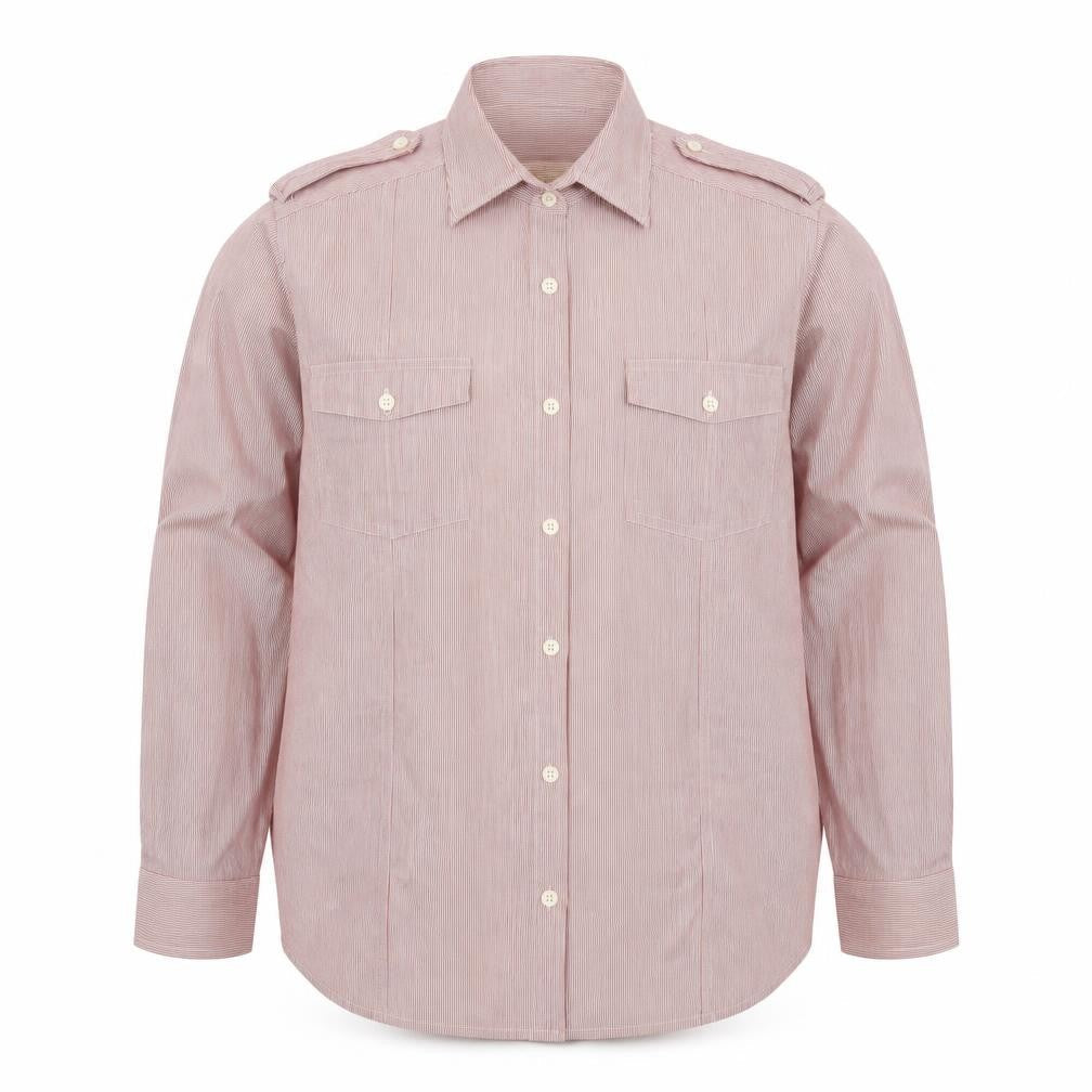 Next Mens Red Striped   Button-Up Size XL