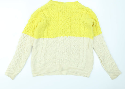 FOREVER 21 Womens Yellow   Pullover Jumper Size M