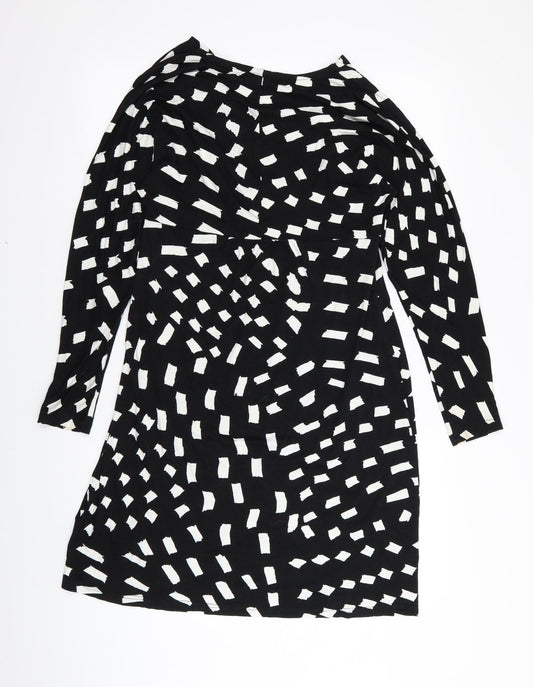 pomodoro Womens Black Geometric  Pencil Dress  Size 12