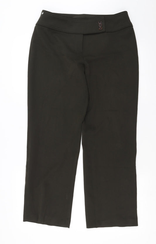 South Womens Green   Trousers  Size 12 L28 in
