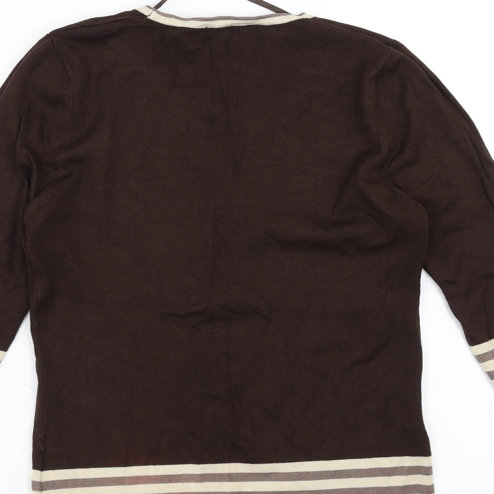 Just Elegance Womens Brown   Pullover Jumper Size S