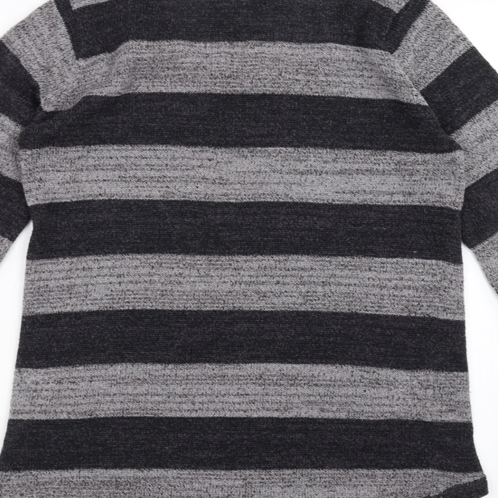 JSL Womens Grey Striped  Pullover Jumper Size L