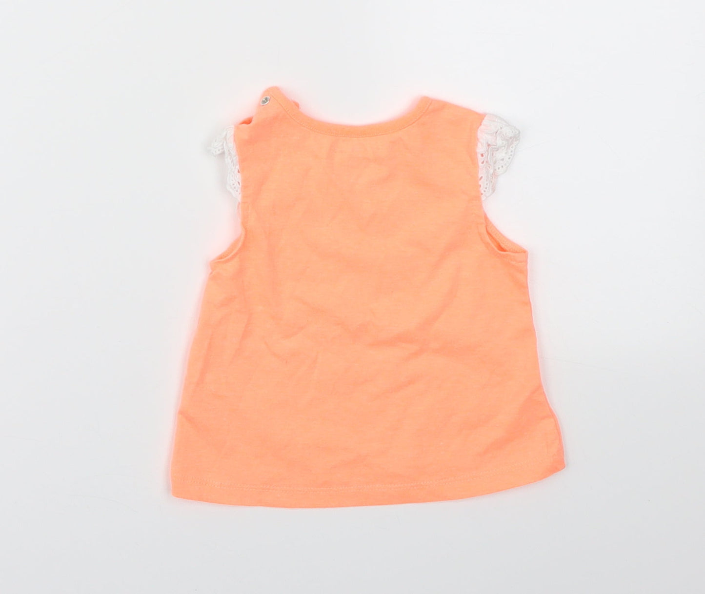 Nutmeg Girls Orange   Basic T-Shirt Size 3-6 Months