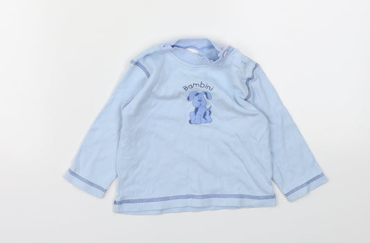 BHS Girls Blue   Basic T-Shirt Size 6-9 Months