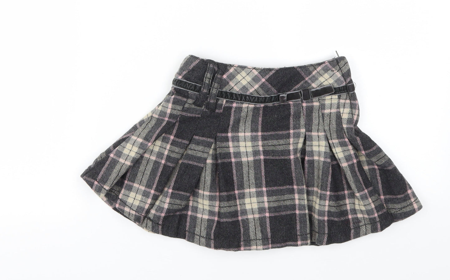 Next  Girls Brown Check  Flare Skirt Size 3 Years