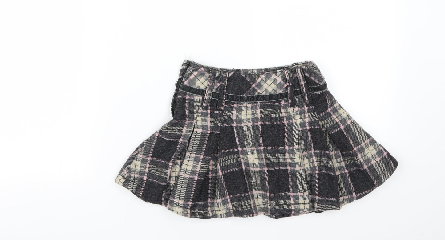 Next  Girls Brown Check  Flare Skirt Size 3 Years