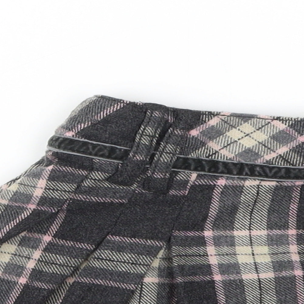 Next  Girls Brown Check  Flare Skirt Size 3 Years