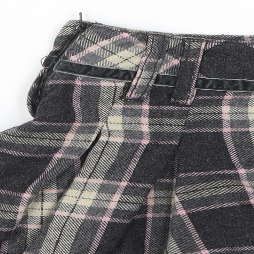 Next  Girls Brown Check  Flare Skirt Size 3 Years