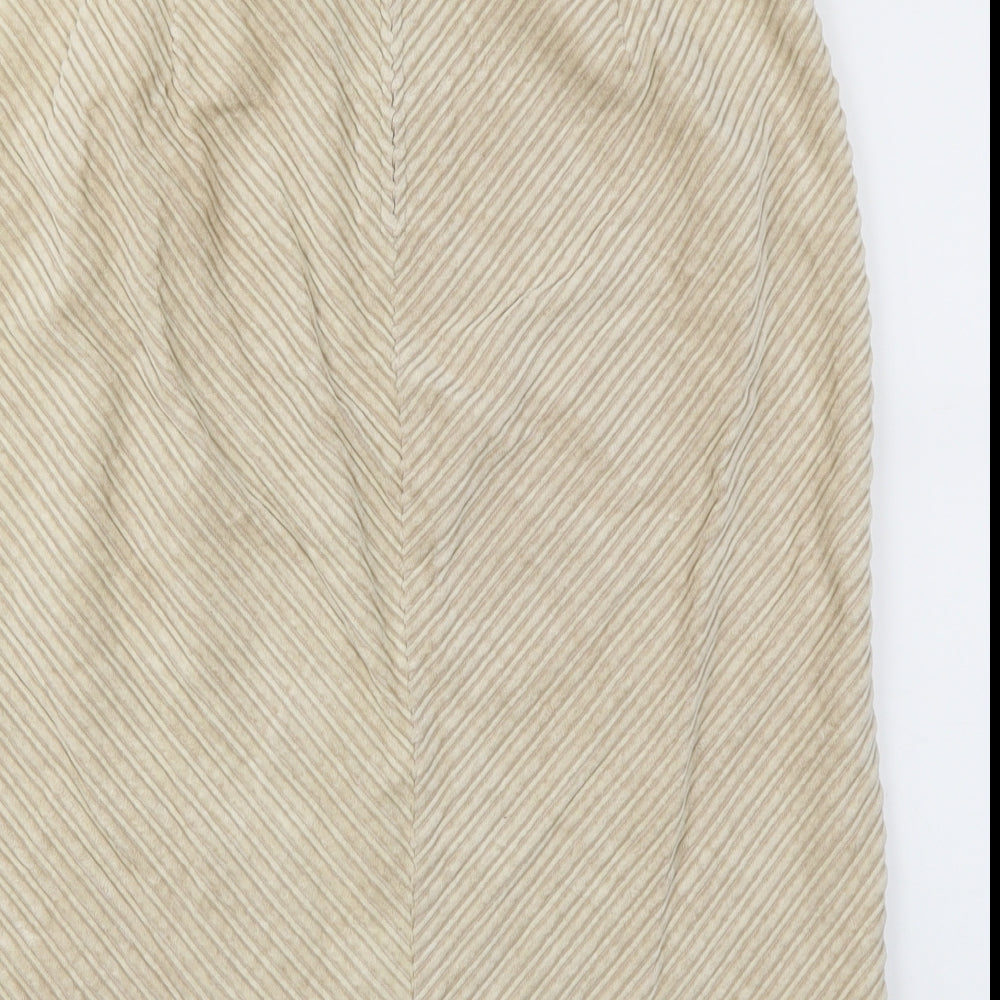 Preworn Womens Beige   A-Line Skirt Size 4