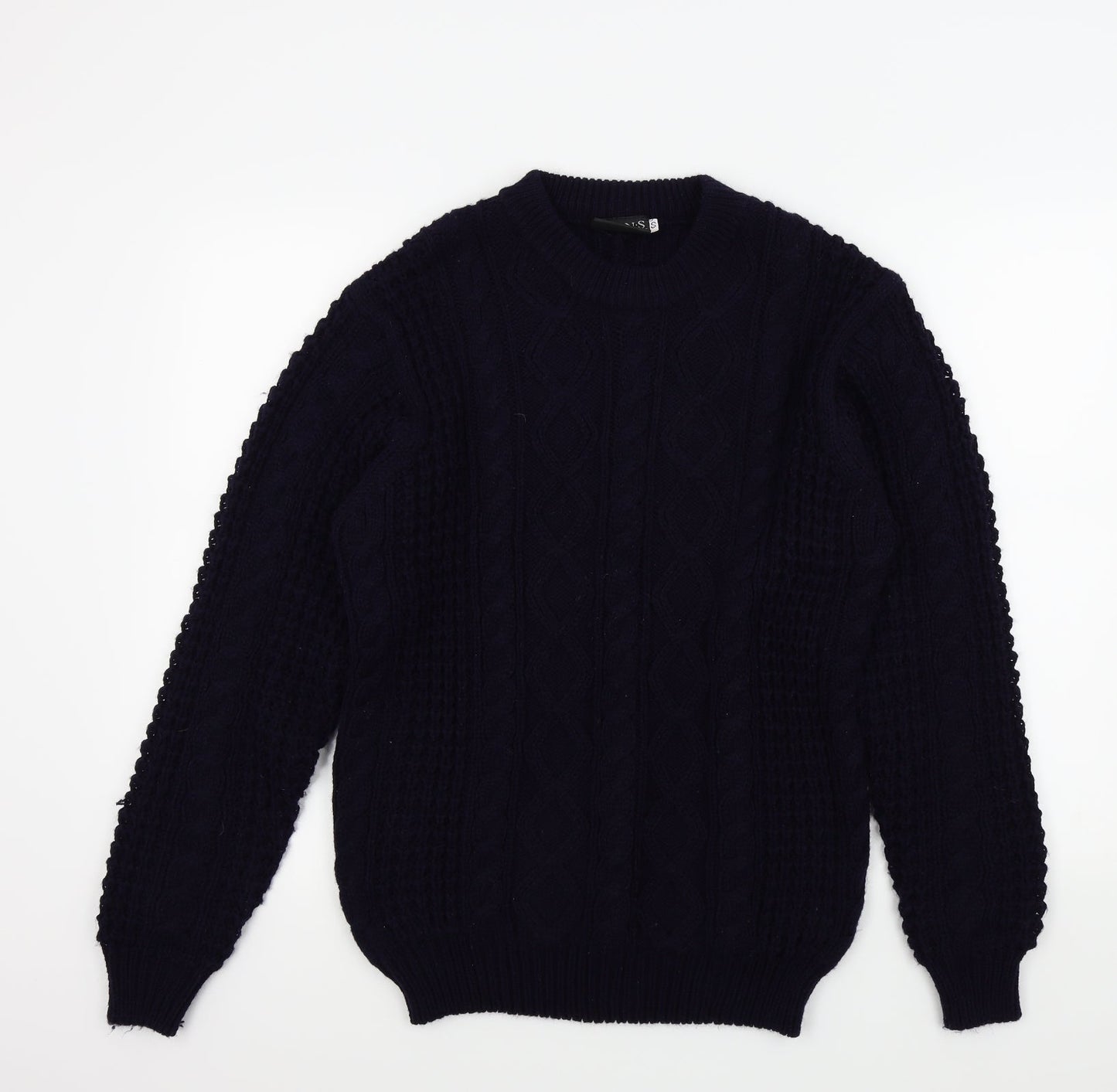 M.E.N.S KNITWEAR Mens Blue   Pullover Jumper Size S
