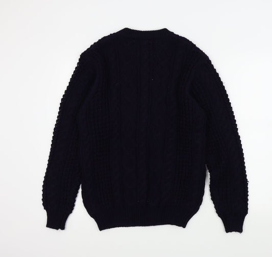 M.E.N.S KNITWEAR Mens Blue   Pullover Jumper Size S