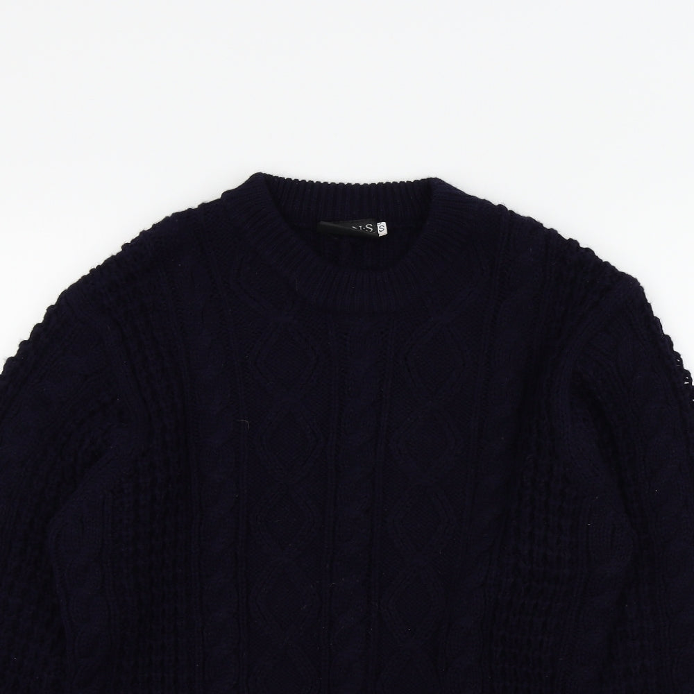 M.E.N.S KNITWEAR Mens Blue   Pullover Jumper Size S