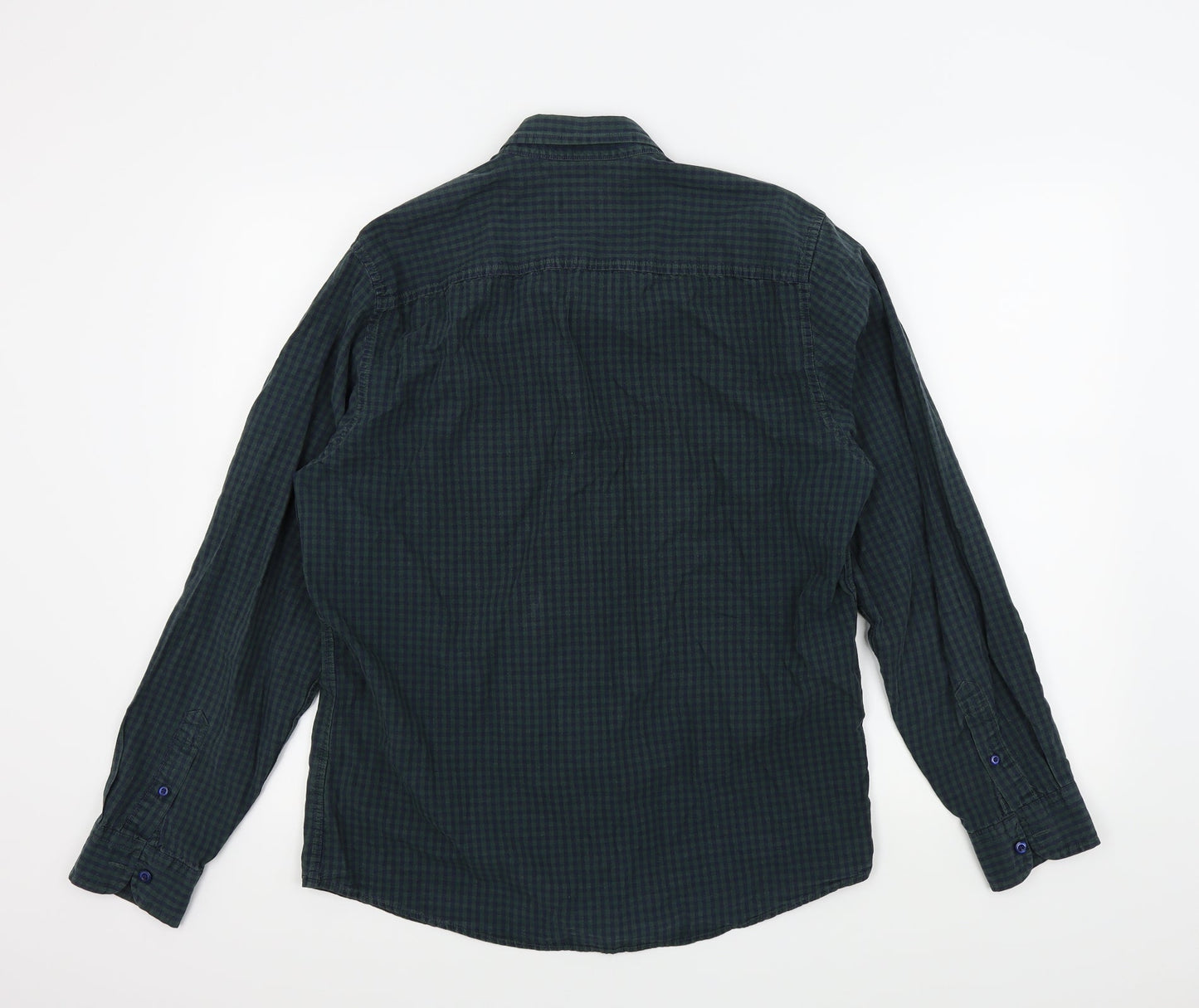 F&F Mens Green Check   Button-Up Size M