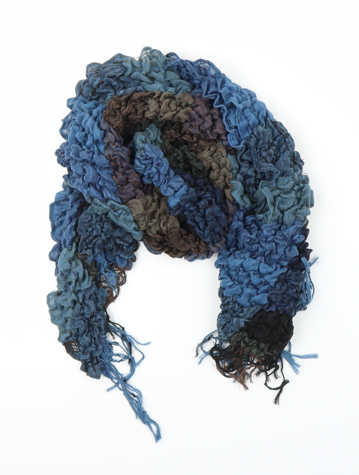 Preworn Unisex Blue Check   Scarf