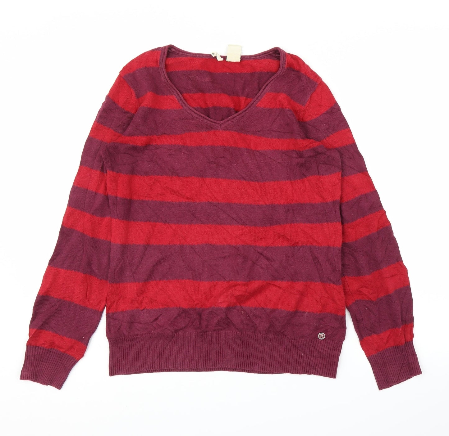 Preworn Womens Purple Striped  Pullover Jumper Size M