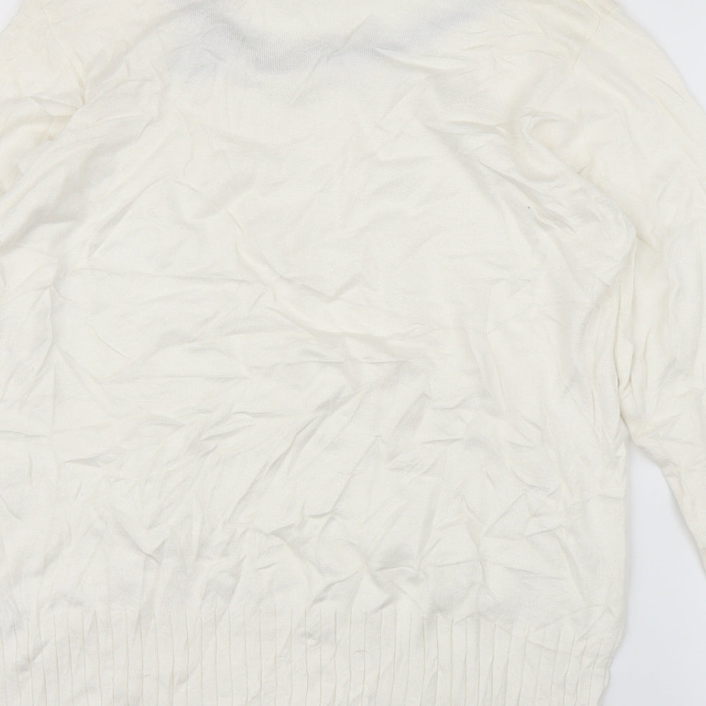 Isle Womens Ivory   Pullover Jumper Size L
