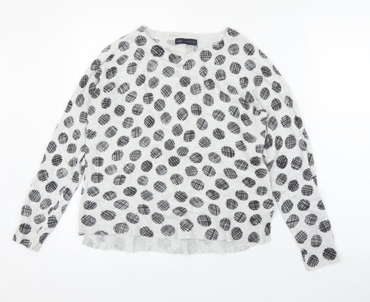 M&S Womens Grey   Pullover Jumper Size 12  - Circle pattern