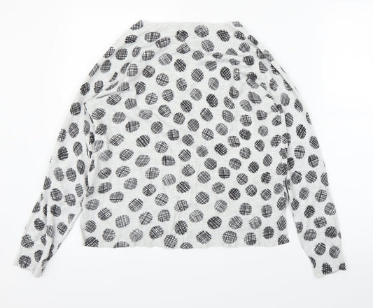M&S Womens Grey   Pullover Jumper Size 12  - Circle pattern