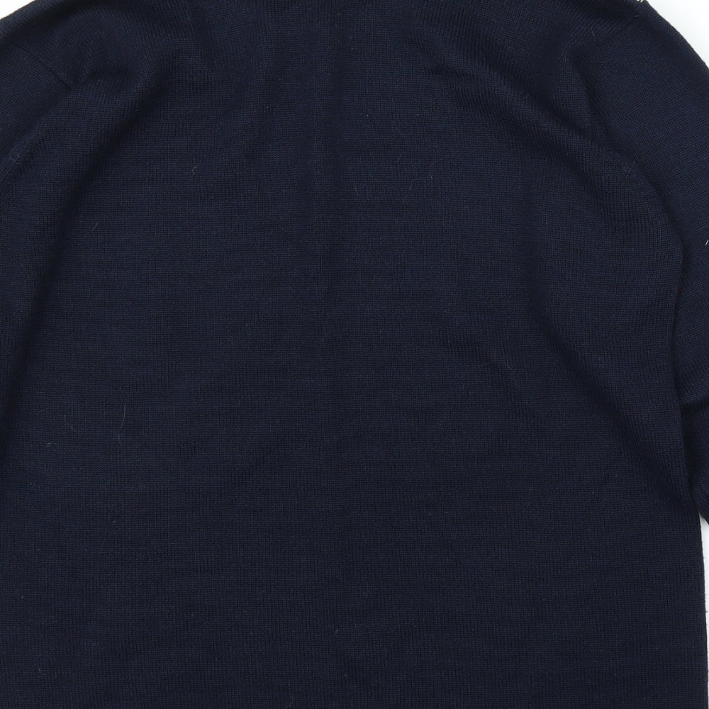 Clara Giehl Womens Blue Argyle/Diamond  Pullover Jumper Size 12