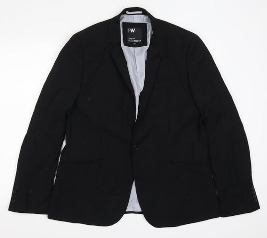 Peter Worth Mens Black   Jacket Suit Jacket Size 42