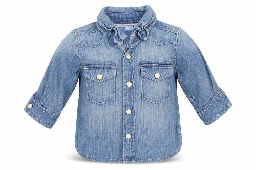 Gap Baby Blue  Denim Basic Button-Up Size 3-6 Months