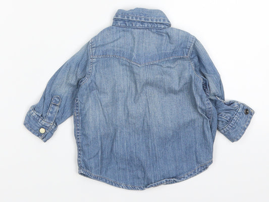 Gap Baby Blue  Denim Basic Button-Up Size 3-6 Months