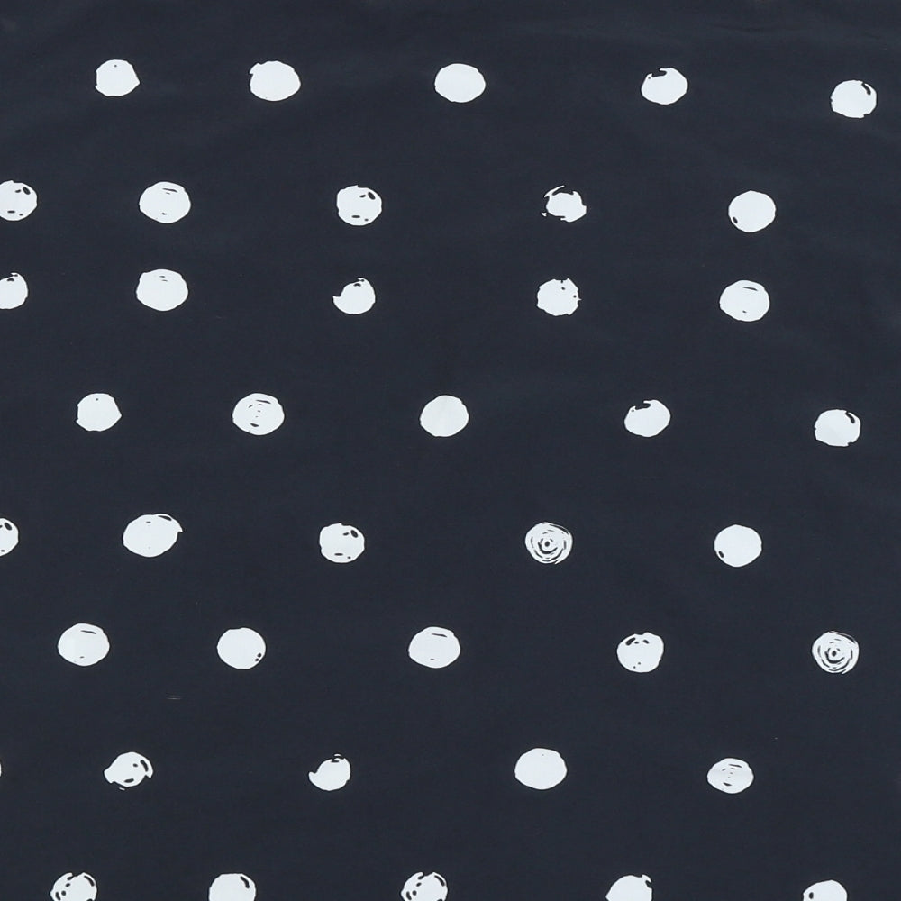 Very Womens Blue Polka Dot  Basic T-Shirt Size 8