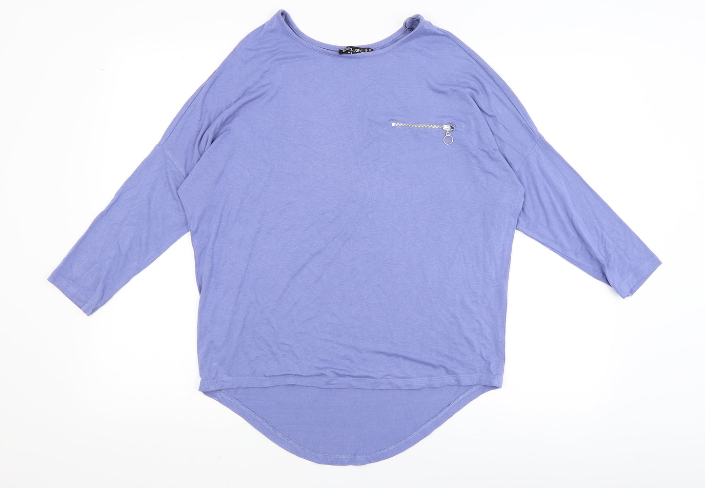 Select Womens Purple   Basic T-Shirt Size 8