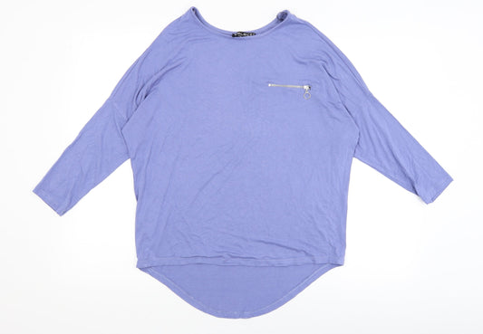 Select Womens Purple   Basic T-Shirt Size 8
