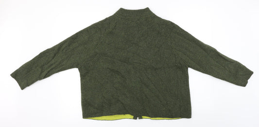 Chiaramente  Womens Green   Full Zip Jumper Size S