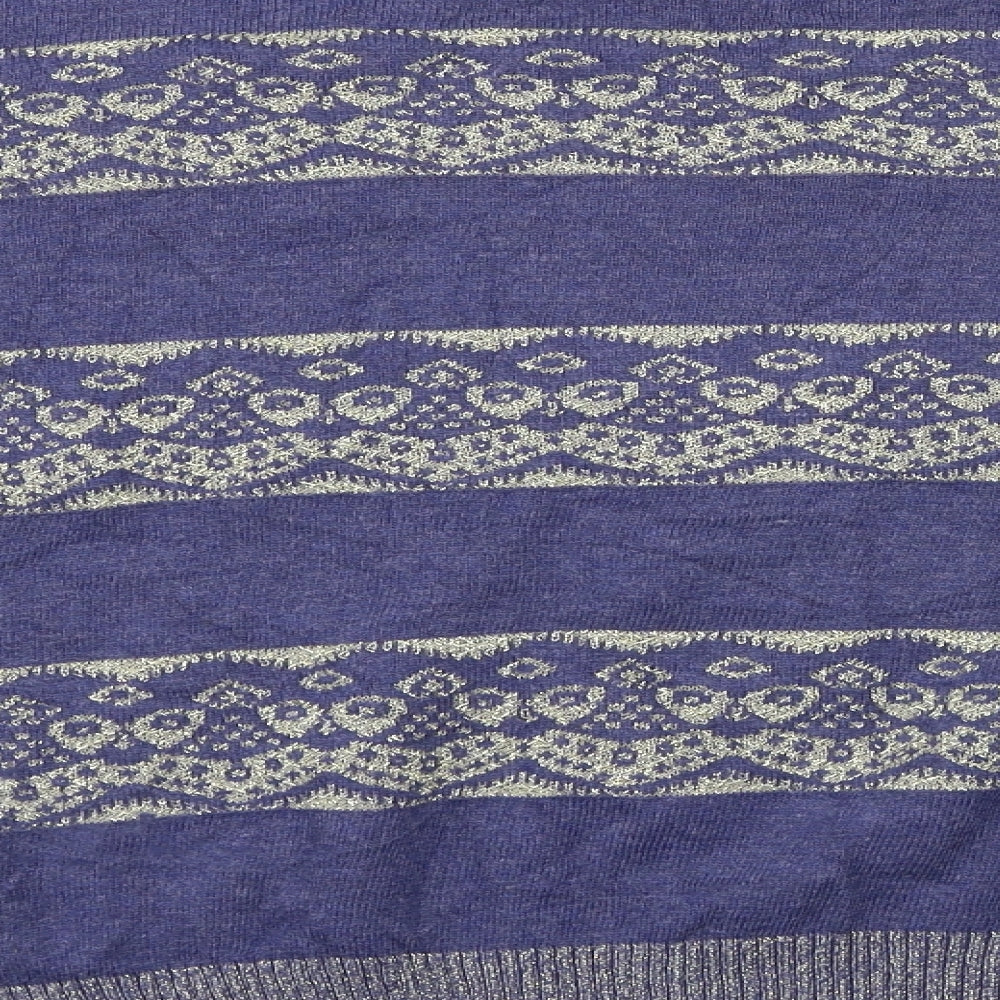 Millenium  Womens Purple Floral  Pullover Jumper One Size