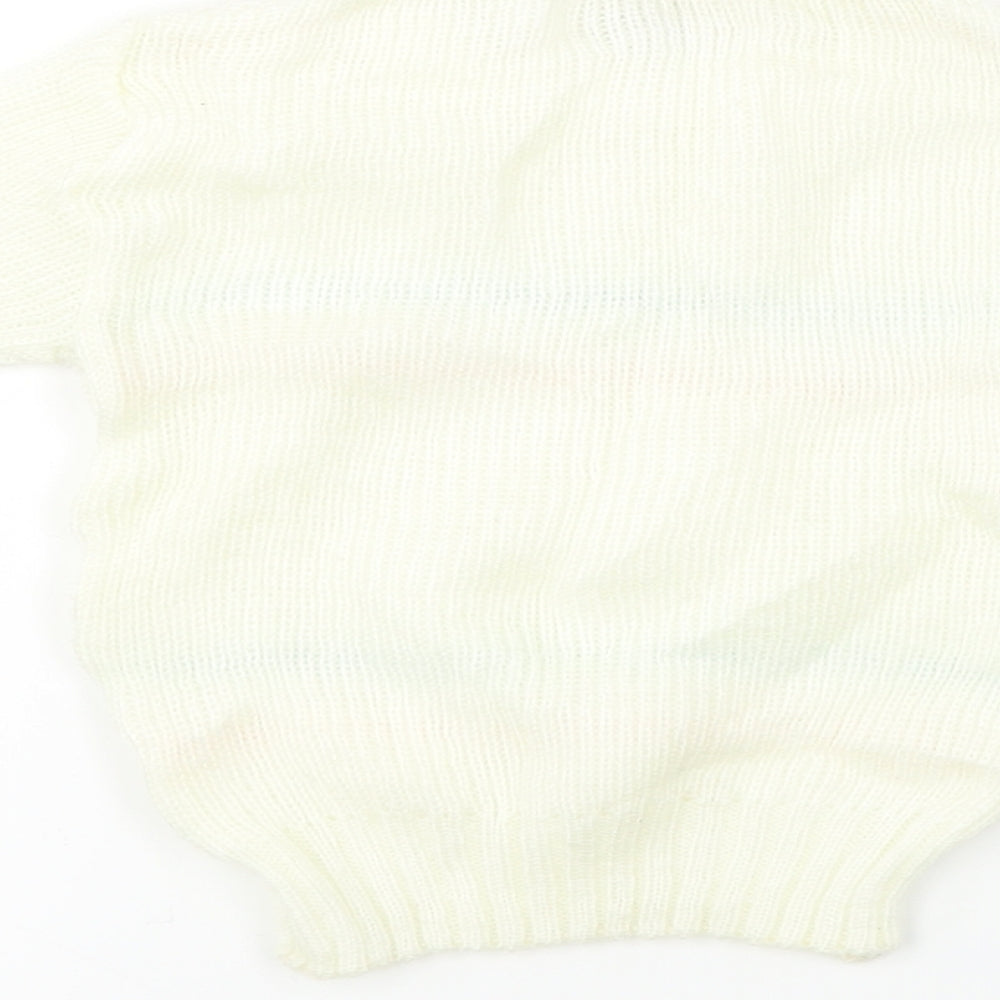 Preworn  Girls Ivory   Pullover Jumper Size 2-3 Years