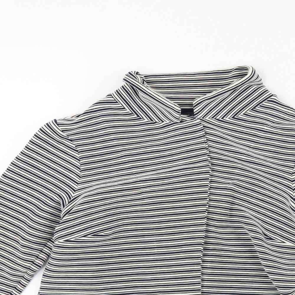 Marks and Spencer Womens White Striped  Jacket  Size 12