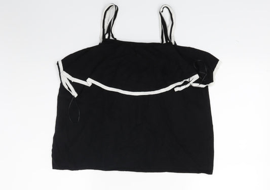 Marks and Spencer Womens Black  Knit Vest Jumper Size 16
