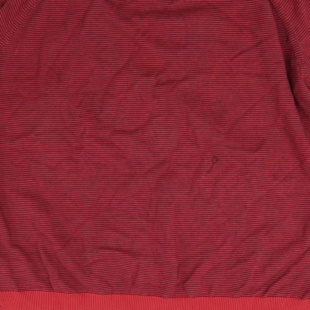 CTF Mens Red Striped  Pullover Jumper Size 2XL
