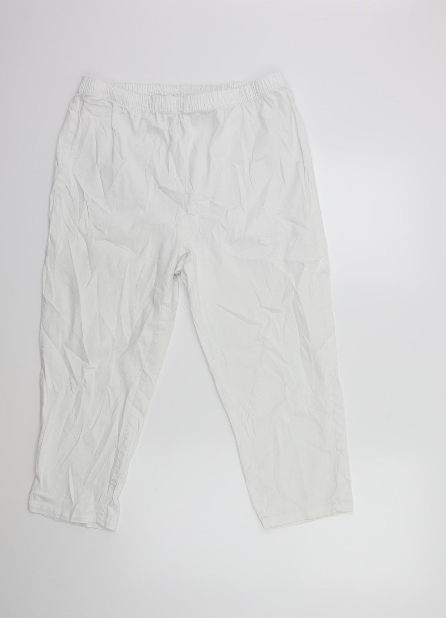 LABEL BE Womens White   Trousers  Size 18 L23 in