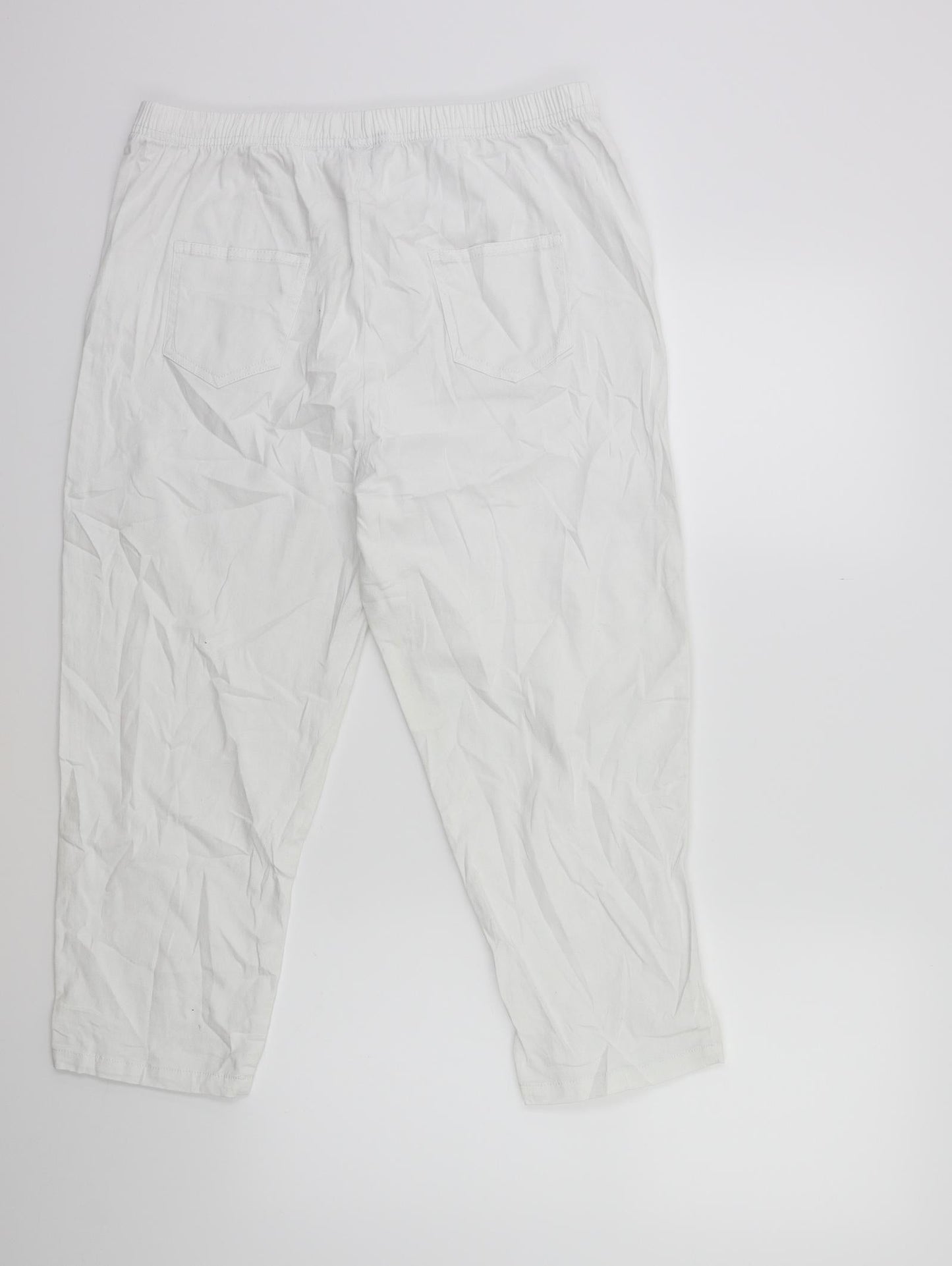 LABEL BE Womens White   Trousers  Size 18 L23 in