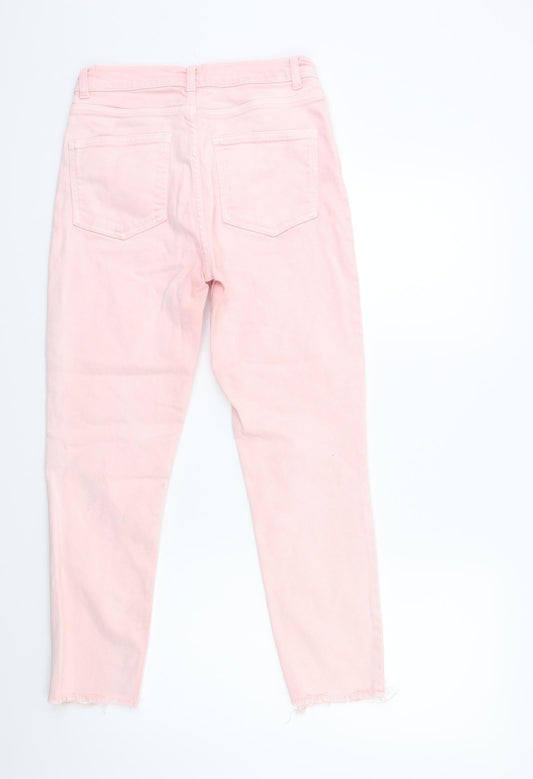 Preworn Womens Pink  Denim Skinny Jeans Size 28 in L25 in
