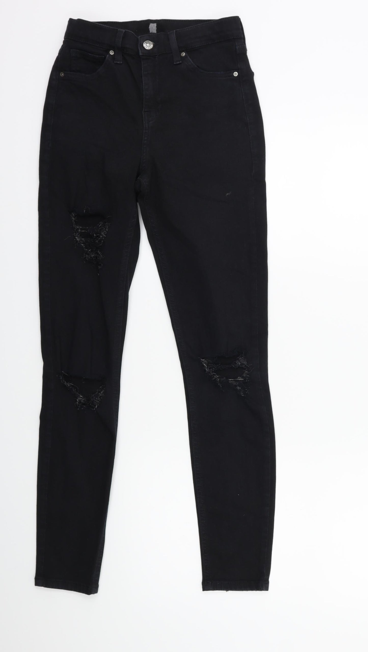 Topshop Womens Black  Denim Skinny Jeans Size 26 in L32 in