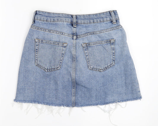 Topshop Womens Blue  Denim Mini Skirt Size 36