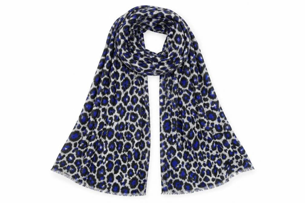 Preworn Womens Grey Animal Print   Shawl/Wrap